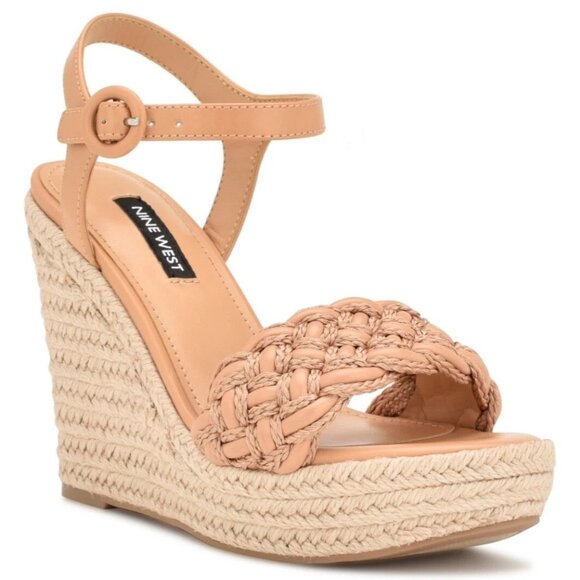 Nine West Womens Ankle Strap Warm Wedge Sandals - Picture 1 of 1